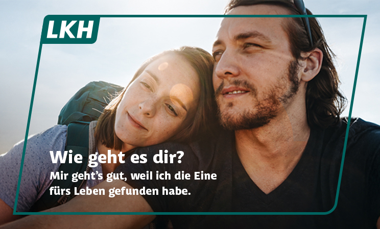 LKH: Frau legt Kopf auf die Schulter von Mann: LHK