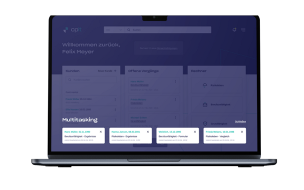 Laptop mit verschiedenen Veröffentlichungen